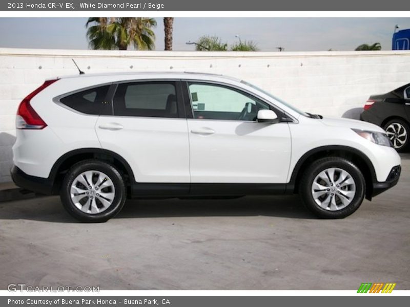 White Diamond Pearl / Beige 2013 Honda CR-V EX
