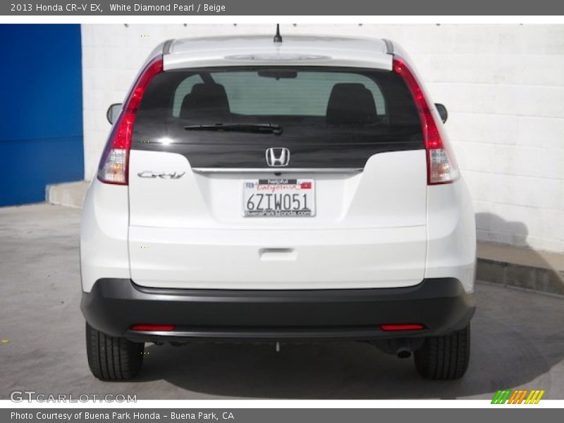 White Diamond Pearl / Beige 2013 Honda CR-V EX