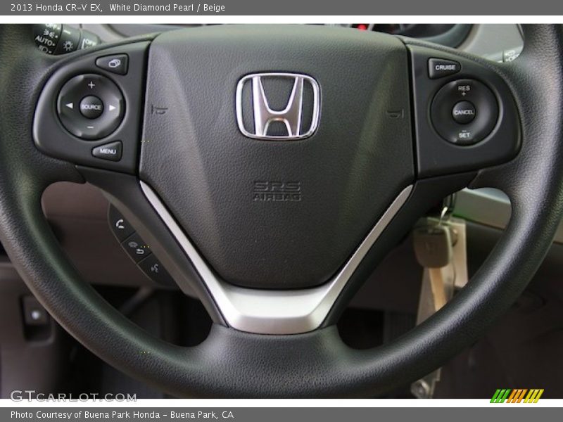 White Diamond Pearl / Beige 2013 Honda CR-V EX