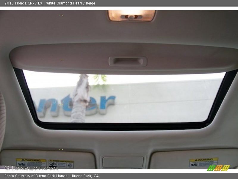 White Diamond Pearl / Beige 2013 Honda CR-V EX