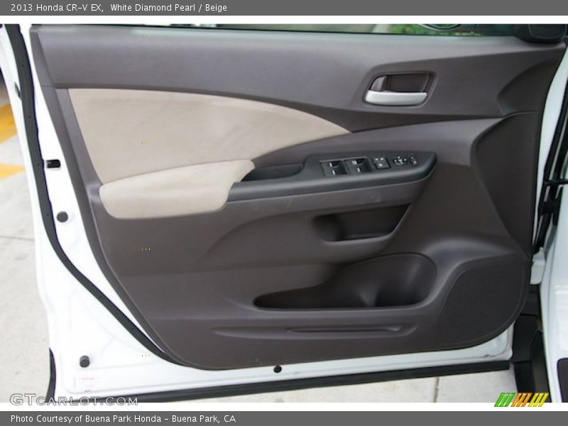 White Diamond Pearl / Beige 2013 Honda CR-V EX