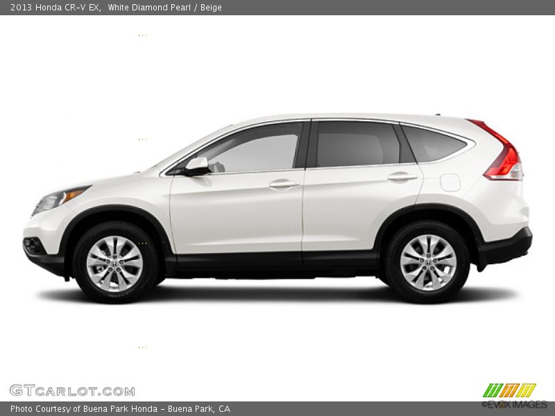 White Diamond Pearl / Beige 2013 Honda CR-V EX