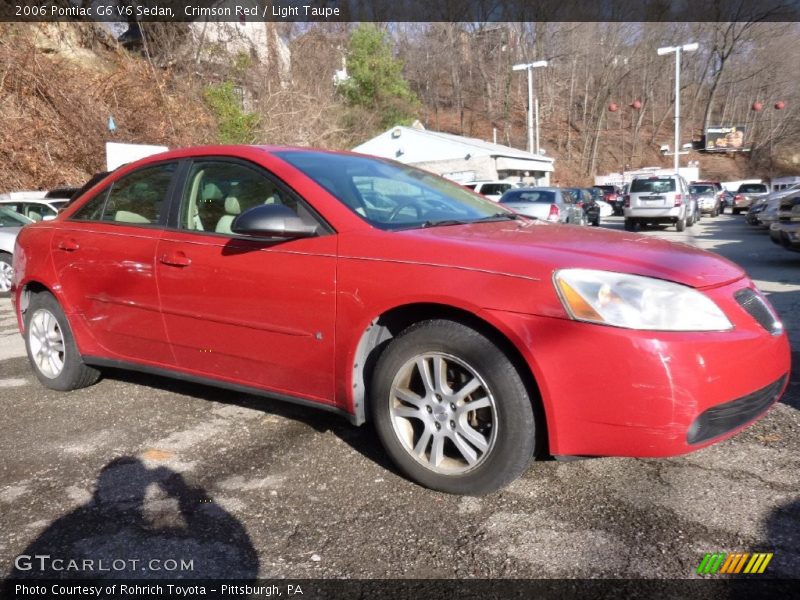 Crimson Red / Light Taupe 2006 Pontiac G6 V6 Sedan