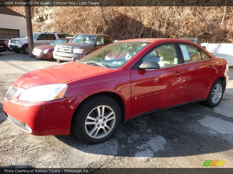 Crimson Red / Light Taupe 2006 Pontiac G6 V6 Sedan
