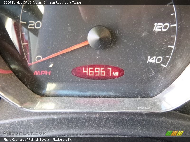 Crimson Red / Light Taupe 2006 Pontiac G6 V6 Sedan