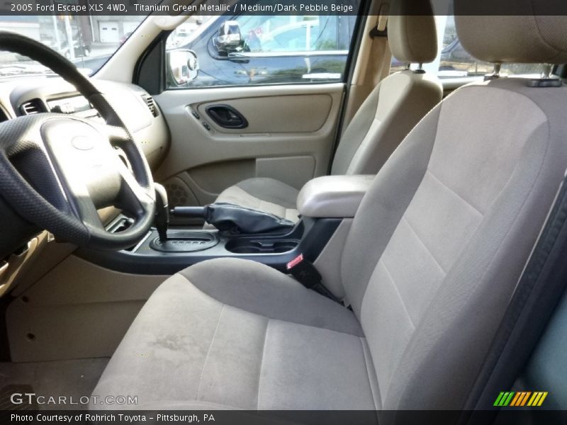 Titanium Green Metallic / Medium/Dark Pebble Beige 2005 Ford Escape XLS 4WD