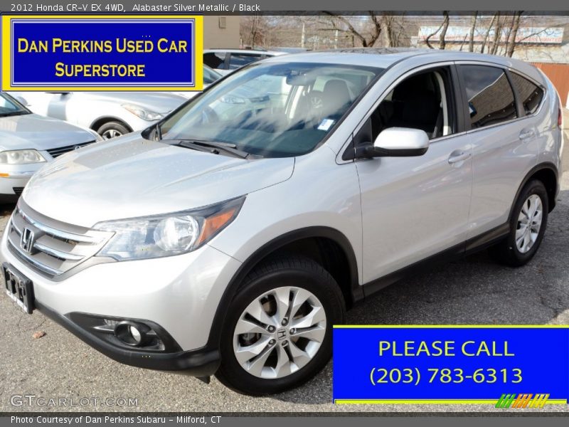 Alabaster Silver Metallic / Black 2012 Honda CR-V EX 4WD