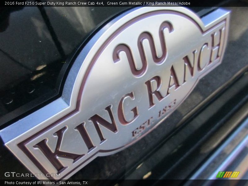 Green Gem Metallic / King Ranch Mesa/Adobe 2016 Ford F250 Super Duty King Ranch Crew Cab 4x4