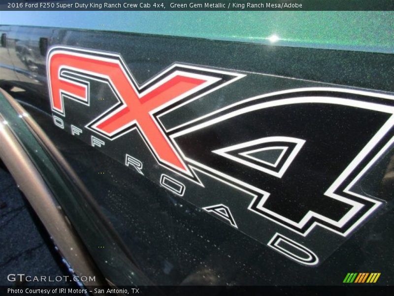 Green Gem Metallic / King Ranch Mesa/Adobe 2016 Ford F250 Super Duty King Ranch Crew Cab 4x4