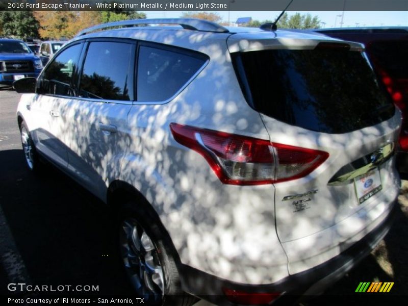 White Platinum Metallic / Medium Light Stone 2016 Ford Escape Titanium