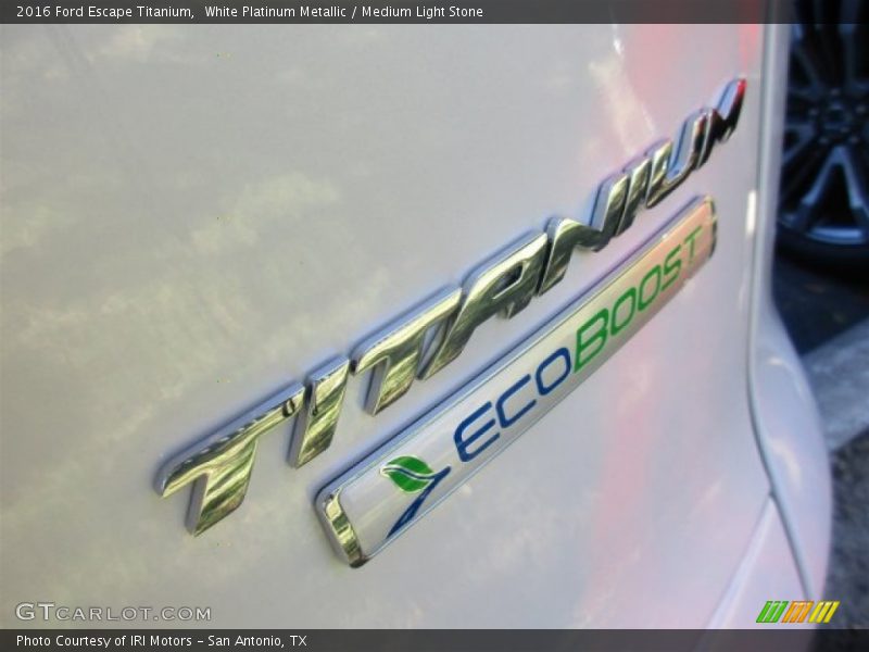 White Platinum Metallic / Medium Light Stone 2016 Ford Escape Titanium