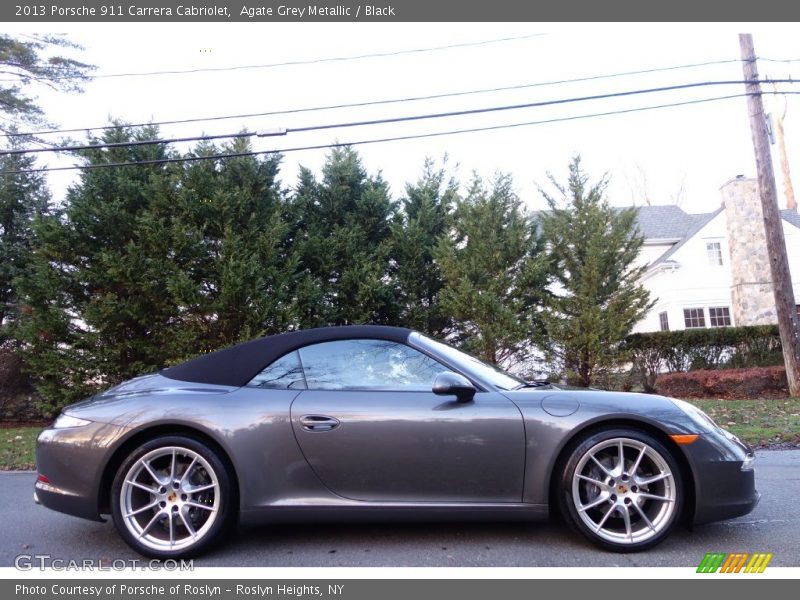 Agate Grey Metallic / Black 2013 Porsche 911 Carrera Cabriolet