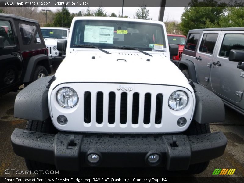 Bright White / Black 2016 Jeep Wrangler Sport