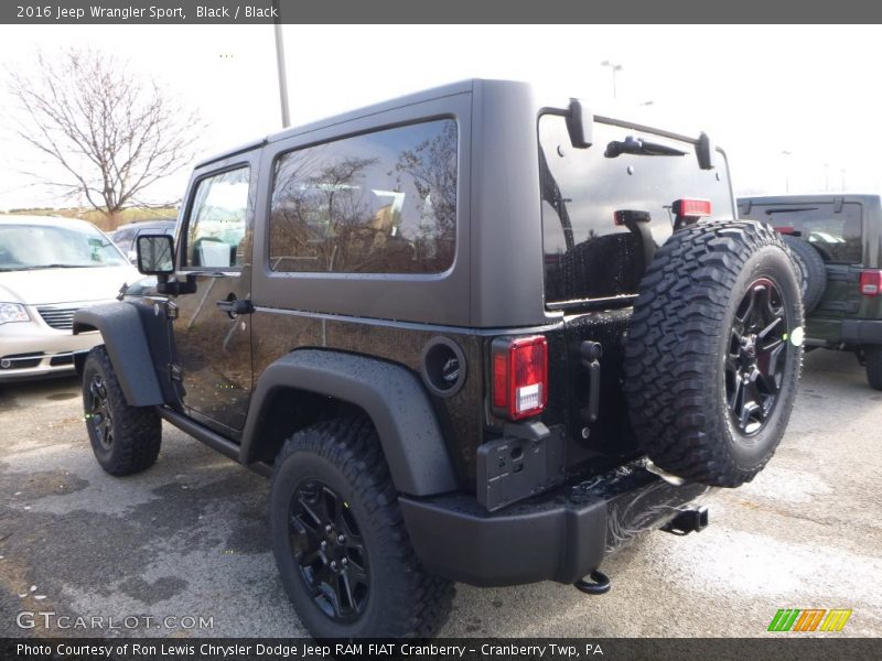 Black / Black 2016 Jeep Wrangler Sport