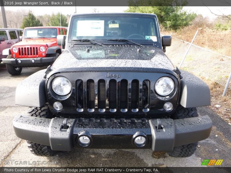 Black / Black 2016 Jeep Wrangler Sport