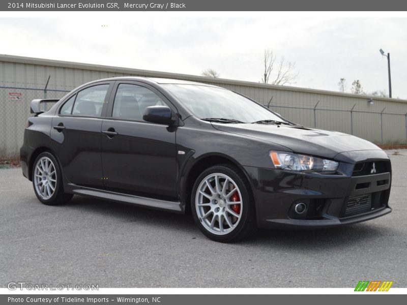 Mercury Gray / Black 2014 Mitsubishi Lancer Evolution GSR
