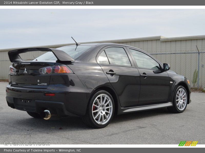Mercury Gray / Black 2014 Mitsubishi Lancer Evolution GSR