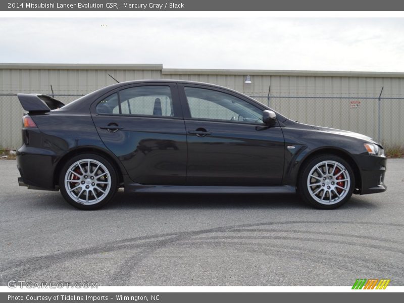 Mercury Gray / Black 2014 Mitsubishi Lancer Evolution GSR