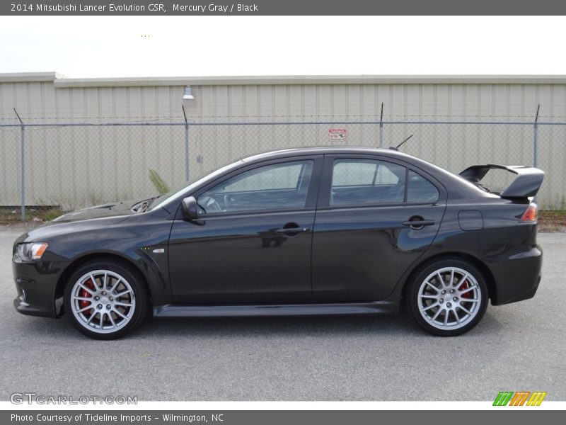 Mercury Gray / Black 2014 Mitsubishi Lancer Evolution GSR