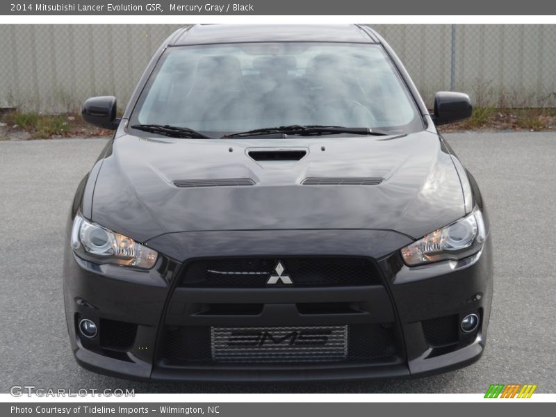Mercury Gray / Black 2014 Mitsubishi Lancer Evolution GSR