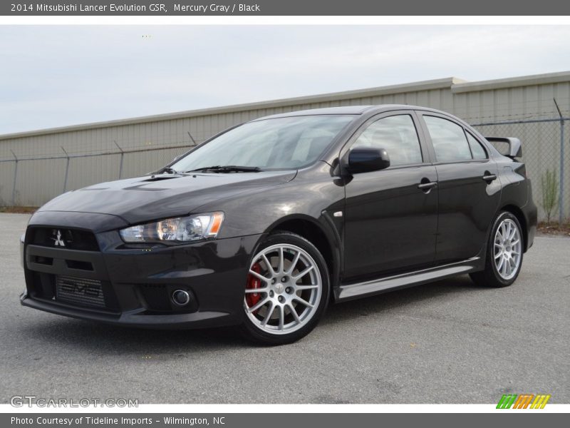 Mercury Gray / Black 2014 Mitsubishi Lancer Evolution GSR