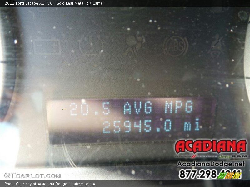 Gold Leaf Metallic / Camel 2012 Ford Escape XLT V6