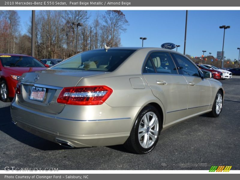 Pearl Beige Metallic / Almond Beige 2010 Mercedes-Benz E 550 Sedan