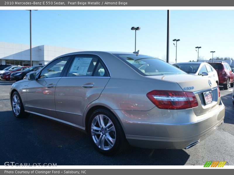 Pearl Beige Metallic / Almond Beige 2010 Mercedes-Benz E 550 Sedan