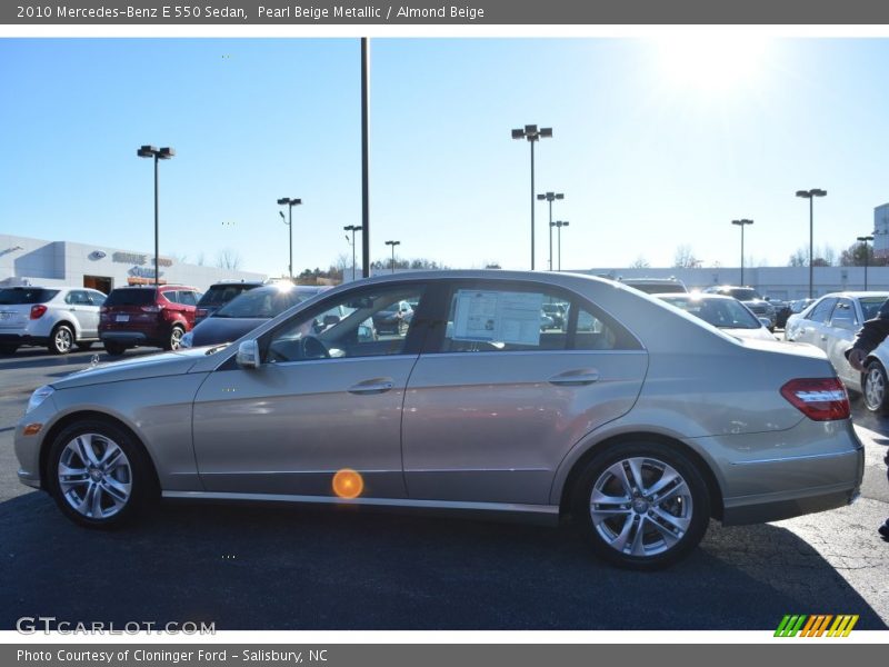 Pearl Beige Metallic / Almond Beige 2010 Mercedes-Benz E 550 Sedan