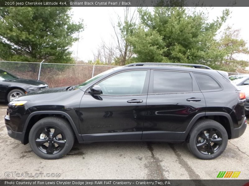 Brilliant Black Crystal Pearl / Black 2016 Jeep Cherokee Latitude 4x4