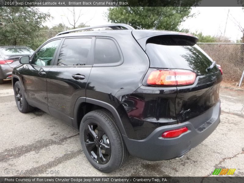 Brilliant Black Crystal Pearl / Black 2016 Jeep Cherokee Latitude 4x4