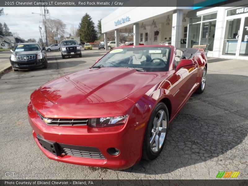 Red Rock Metallic / Gray 2015 Chevrolet Camaro LT Convertible