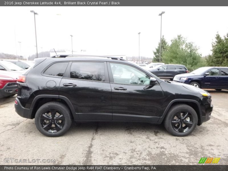 Brilliant Black Crystal Pearl / Black 2016 Jeep Cherokee Latitude 4x4