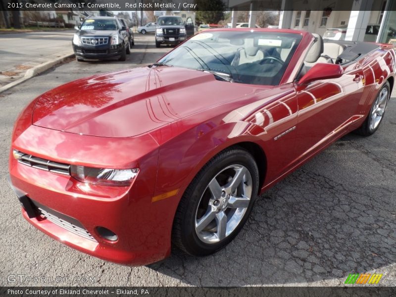 Red Rock Metallic / Gray 2015 Chevrolet Camaro LT Convertible