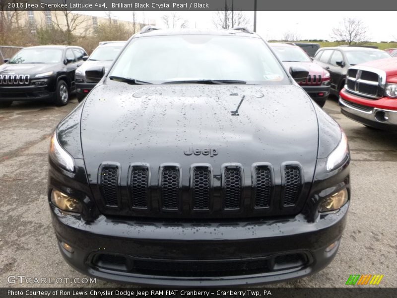 Brilliant Black Crystal Pearl / Black 2016 Jeep Cherokee Latitude 4x4
