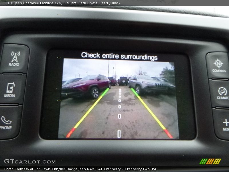 Brilliant Black Crystal Pearl / Black 2016 Jeep Cherokee Latitude 4x4