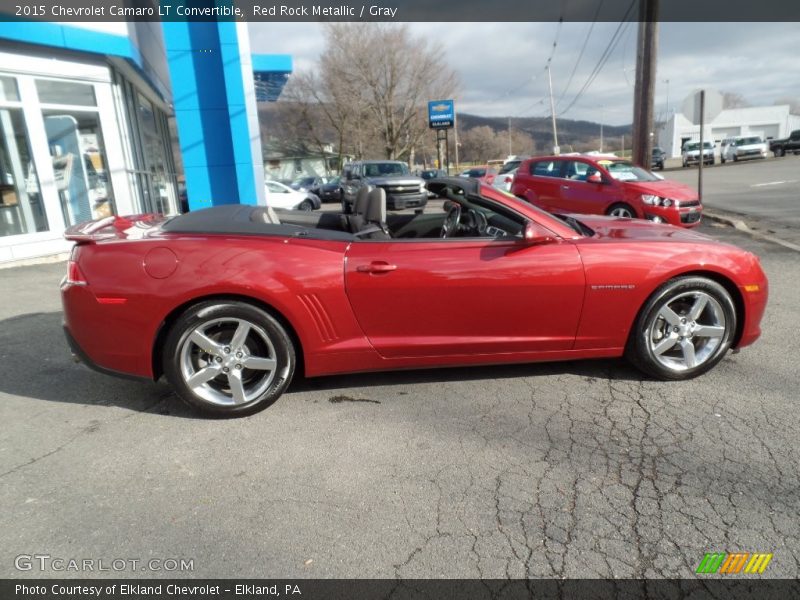 Red Rock Metallic / Gray 2015 Chevrolet Camaro LT Convertible