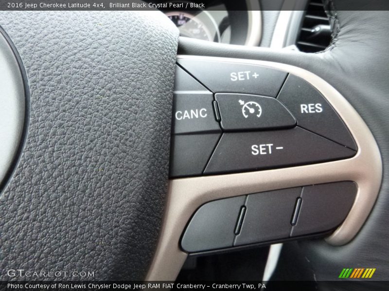 Brilliant Black Crystal Pearl / Black 2016 Jeep Cherokee Latitude 4x4