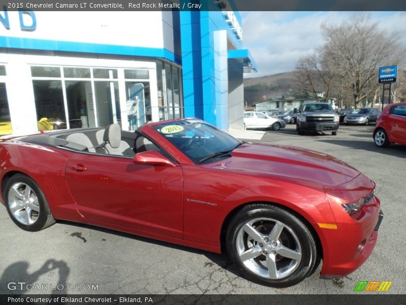 Red Rock Metallic / Gray 2015 Chevrolet Camaro LT Convertible