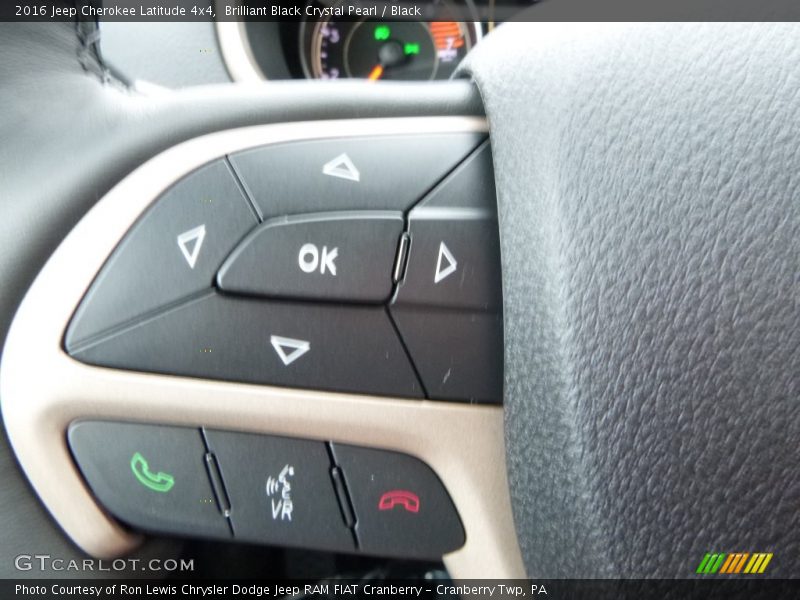 Brilliant Black Crystal Pearl / Black 2016 Jeep Cherokee Latitude 4x4