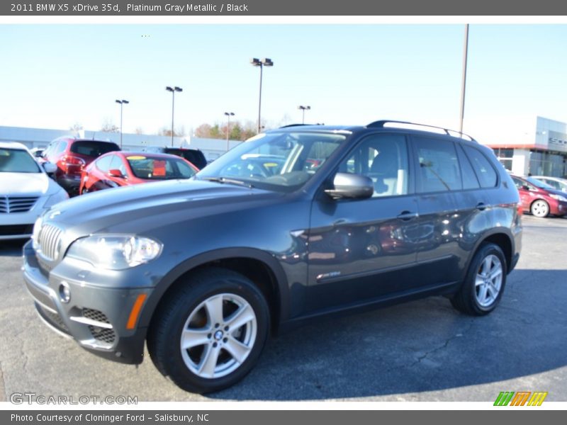 Platinum Gray Metallic / Black 2011 BMW X5 xDrive 35d