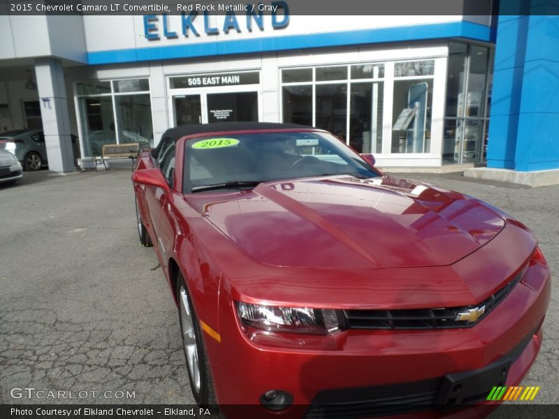 Red Rock Metallic / Gray 2015 Chevrolet Camaro LT Convertible