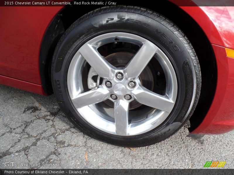 Red Rock Metallic / Gray 2015 Chevrolet Camaro LT Convertible