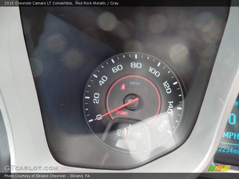 Red Rock Metallic / Gray 2015 Chevrolet Camaro LT Convertible