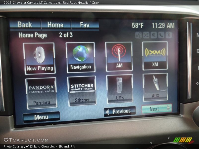 Red Rock Metallic / Gray 2015 Chevrolet Camaro LT Convertible