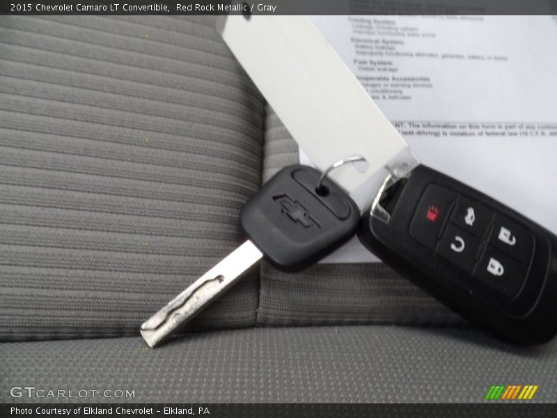 Red Rock Metallic / Gray 2015 Chevrolet Camaro LT Convertible