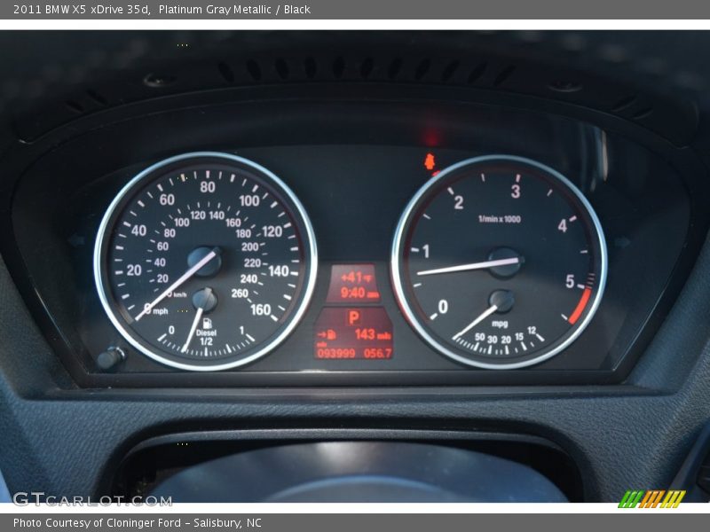 Platinum Gray Metallic / Black 2011 BMW X5 xDrive 35d