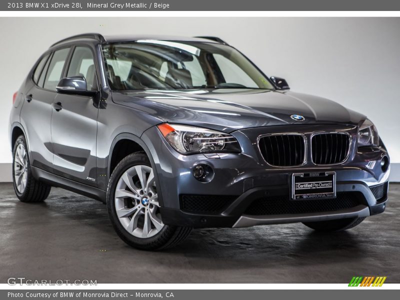 Mineral Grey Metallic / Beige 2013 BMW X1 xDrive 28i