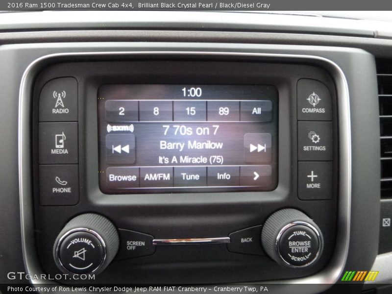 Brilliant Black Crystal Pearl / Black/Diesel Gray 2016 Ram 1500 Tradesman Crew Cab 4x4