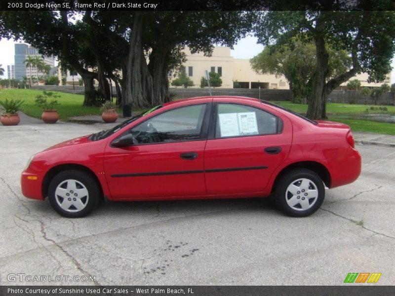 Flame Red / Dark Slate Gray 2003 Dodge Neon SE